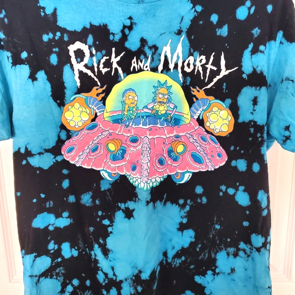 Rick and Morty Kids Tie-Dye T-Shirt - Blue and Black